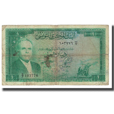 Banknote, Tunisia, 1 Dinar, KM:58, F(12-15)