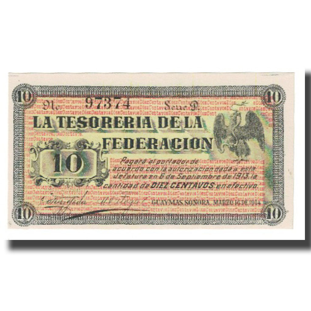Banknote, Mexico - Revolutionary, 10 Centavos, 1914, 1914-03-16, KM:S1058