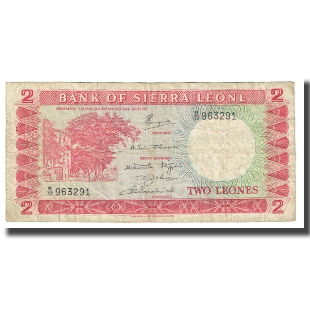 Banknote, Sierra Leone, 2 Leones, Undated (1964-70), KM:2d, VF(20-25)