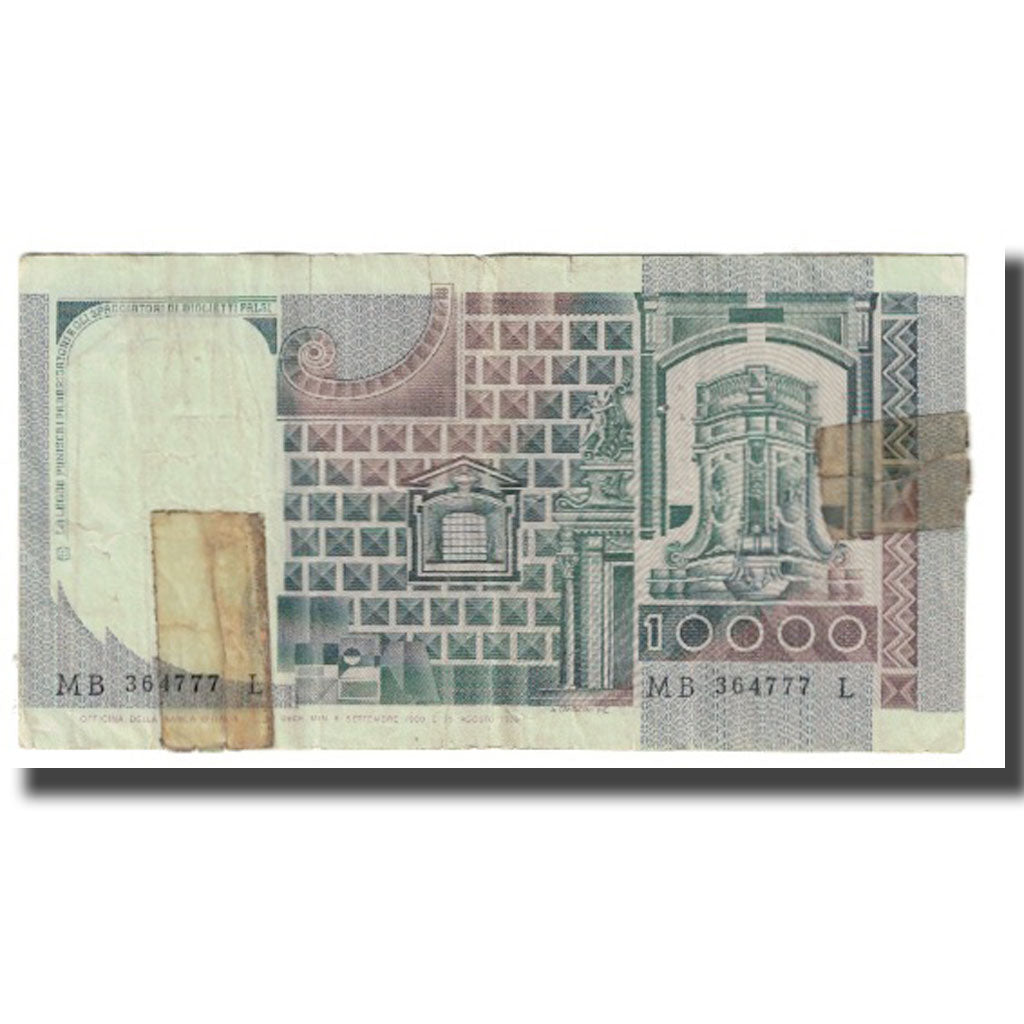 Banknote, Italy, 10,000 Lire, 1980, 1980-09-06, KM:106b, VG(8-10)