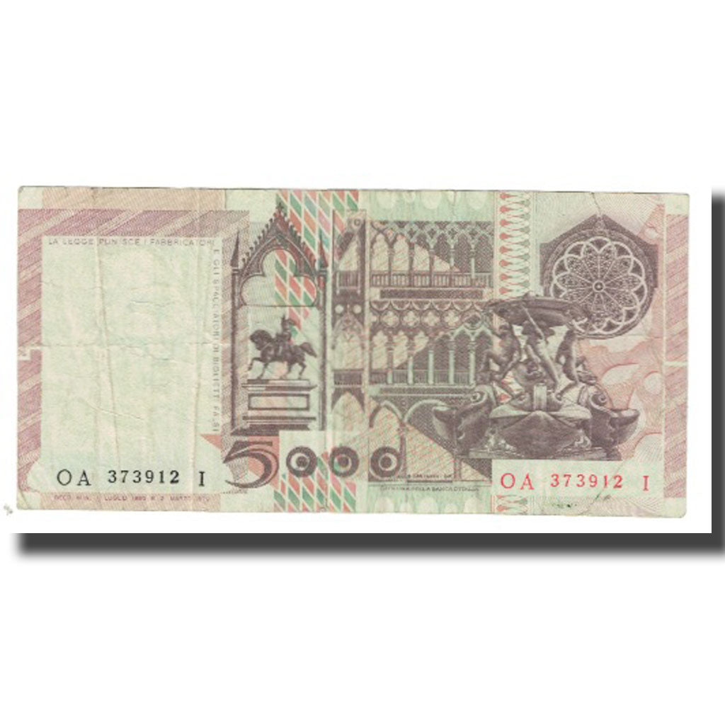 Banknote, Italy, 5000 Lire, 1980, 1980-07-01, KM:105b, VF(30-35)