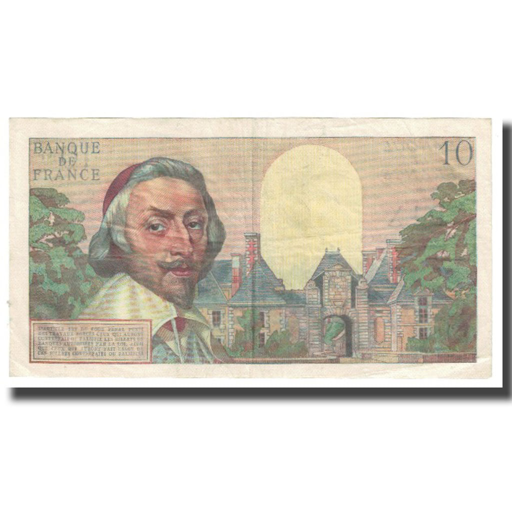 Francia, 10 Nouveaux Francs, Richelieu, 1960, P. Rousseau and R. Favre-Gilly