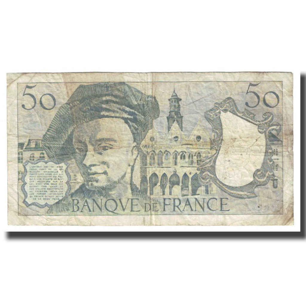 France, 50 Francs, Quentin de La Tour, 1977, STROHL TRONCHE DENTAUD, VF(20-25)
