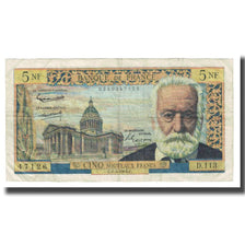 France, 5 Nouveaux Francs, Victor Hugo, 1964, G.Gouin