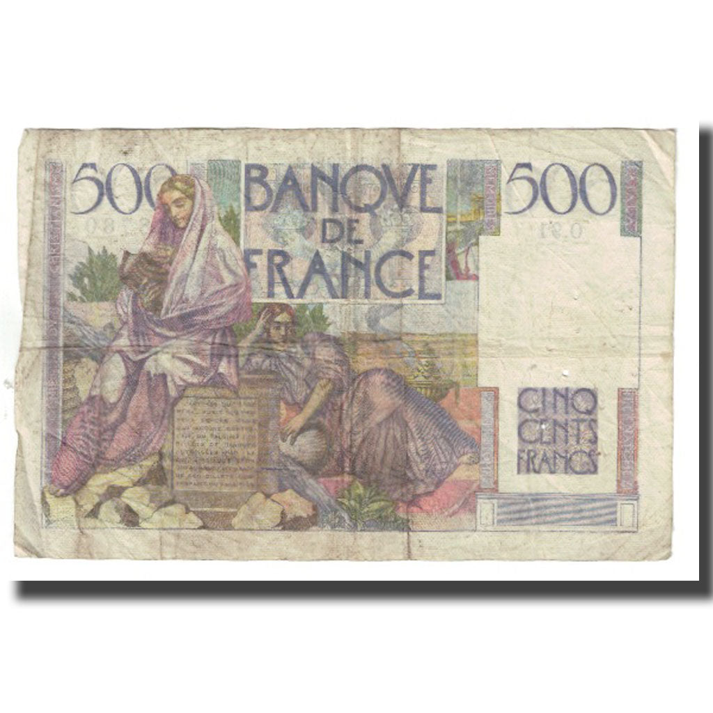 France, 500 Francs, Chateaubriand, 1946, BELIN ROUSSEAU GARGAM, 1946-09-12, TB