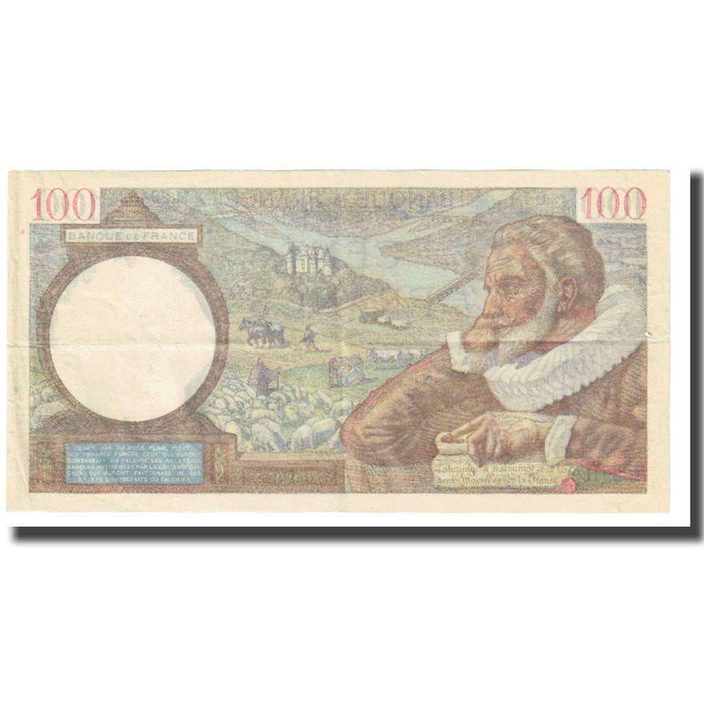 France, 100 Francs, Sully, 1942, P. Rousseau and R. Favre-Gilly, 1942-03-05