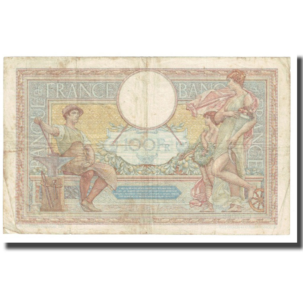 France, 100 Francs, Luc Olivier Merson, 1937, P. Rousseau and R. Favre-Gilly
