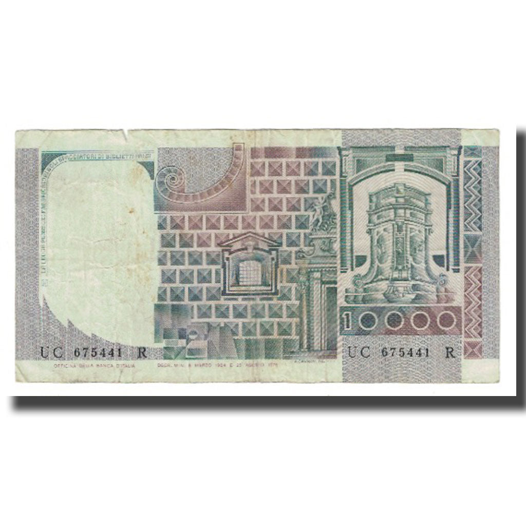 Banknote, Italy, 10,000 Lire, 1976-1984, 1984-03-08, KM:106b, VF(20-25)