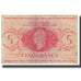 Banknote, French Equatorial Africa, 5 Francs, 1944, 1944, KM:15C, VF(20-25)