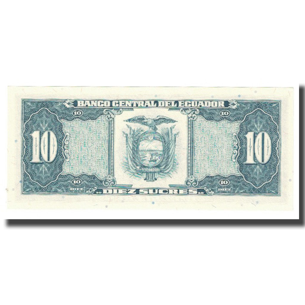 Banknote, Ecuador, 10 Sucres, 1988, 1988-11-22, KM:114b, UNC(65-70)