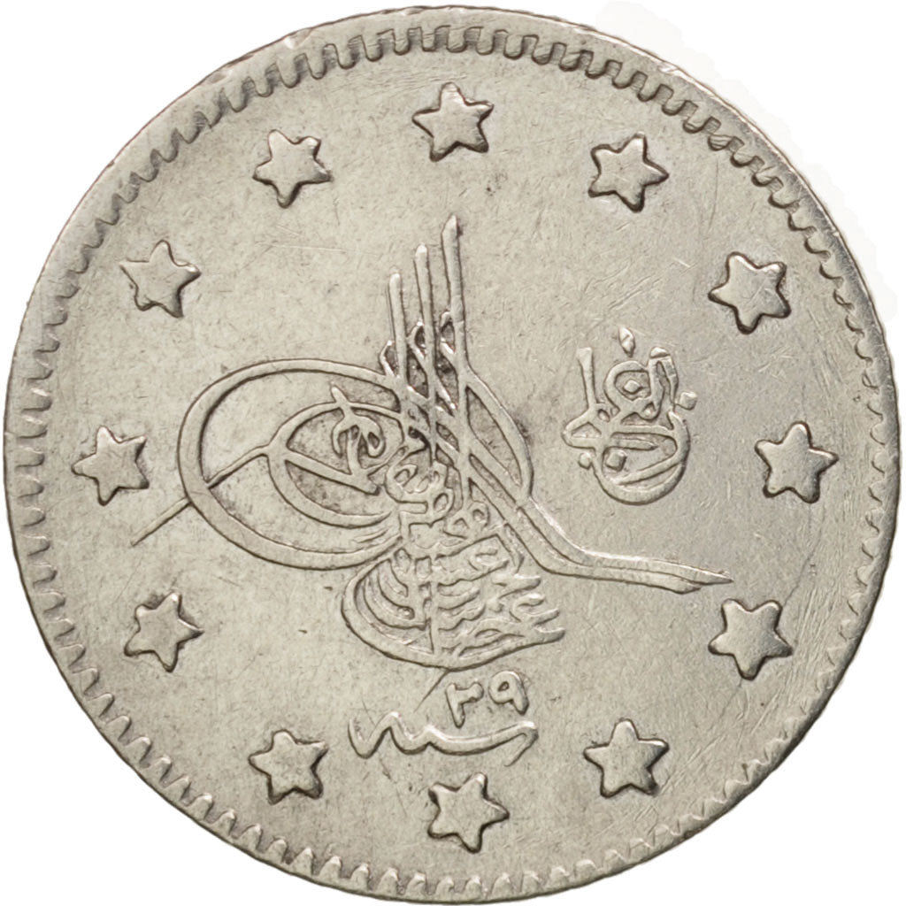 Turkey, Abdul Hamid II, Kurush, 1903, Qustantiniyah, EF(40-45), Silver, KM:735