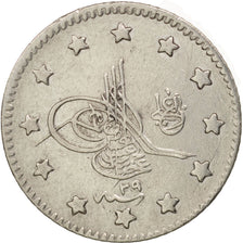 Turkey, Abdul Hamid II, Kurush, 1903, Qustantiniyah, EF(40-45), Silver, KM:735