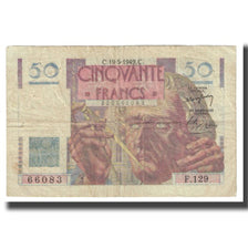 France, 50 Francs, Le Verrier, 1949, P. Rousseau and R. Favre-Gilly, 1949-05-19