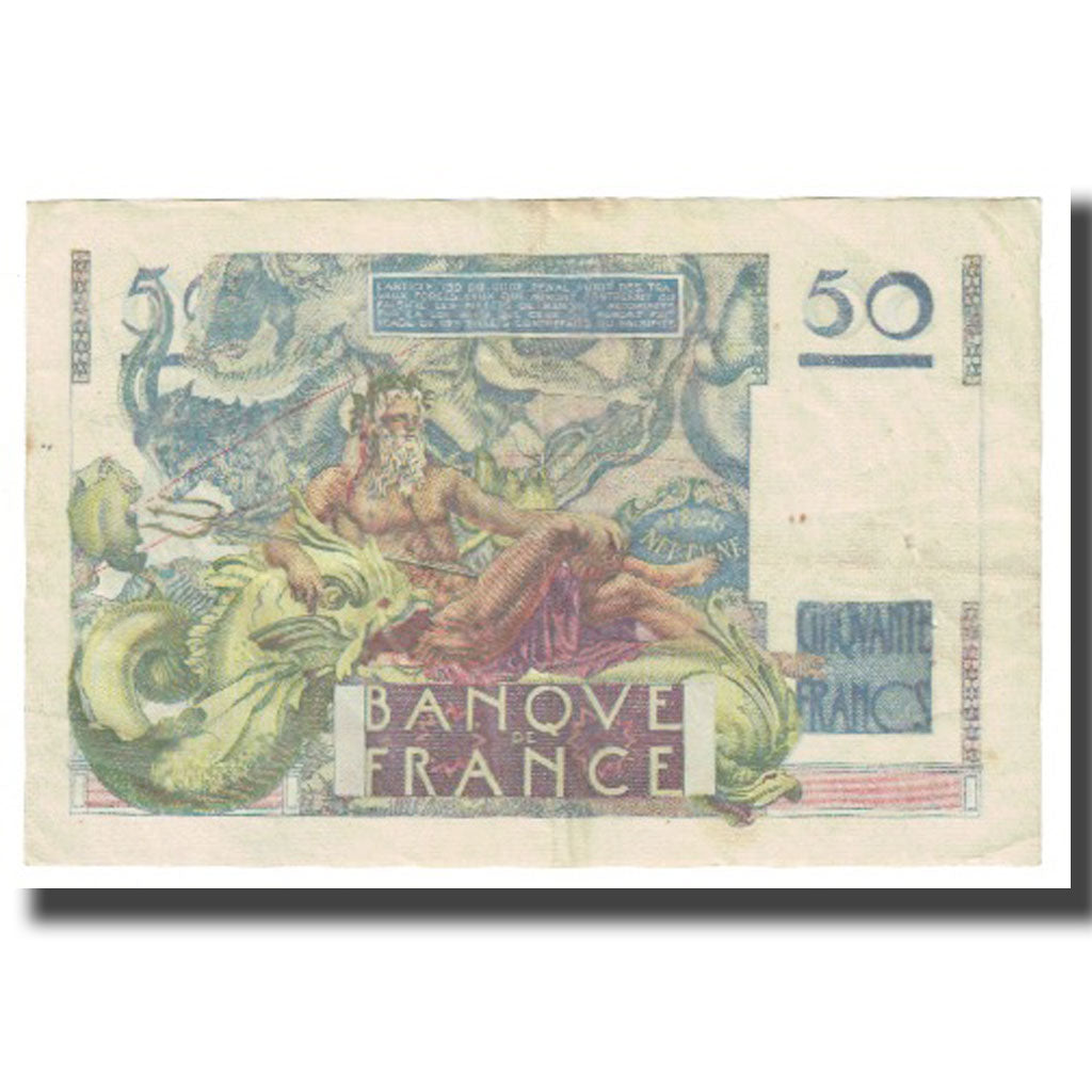 Francia, 50 Francs, Le Verrier, 1950, P. Rousseau and R. Favre-Gilly