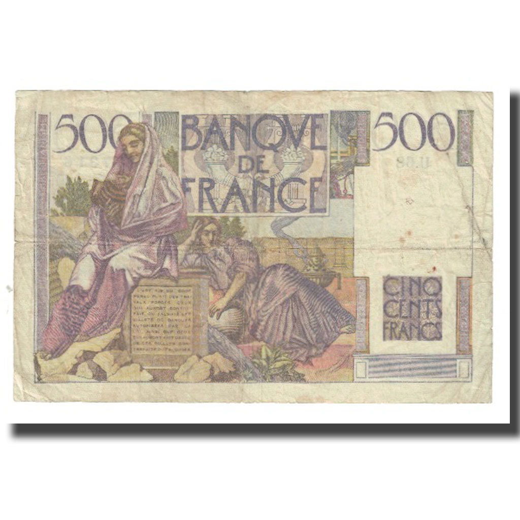 Frankreich, 500 Francs, Chateaubriand, 1946, BELIN ROUSSEAU GARGAM, 1946-02-07