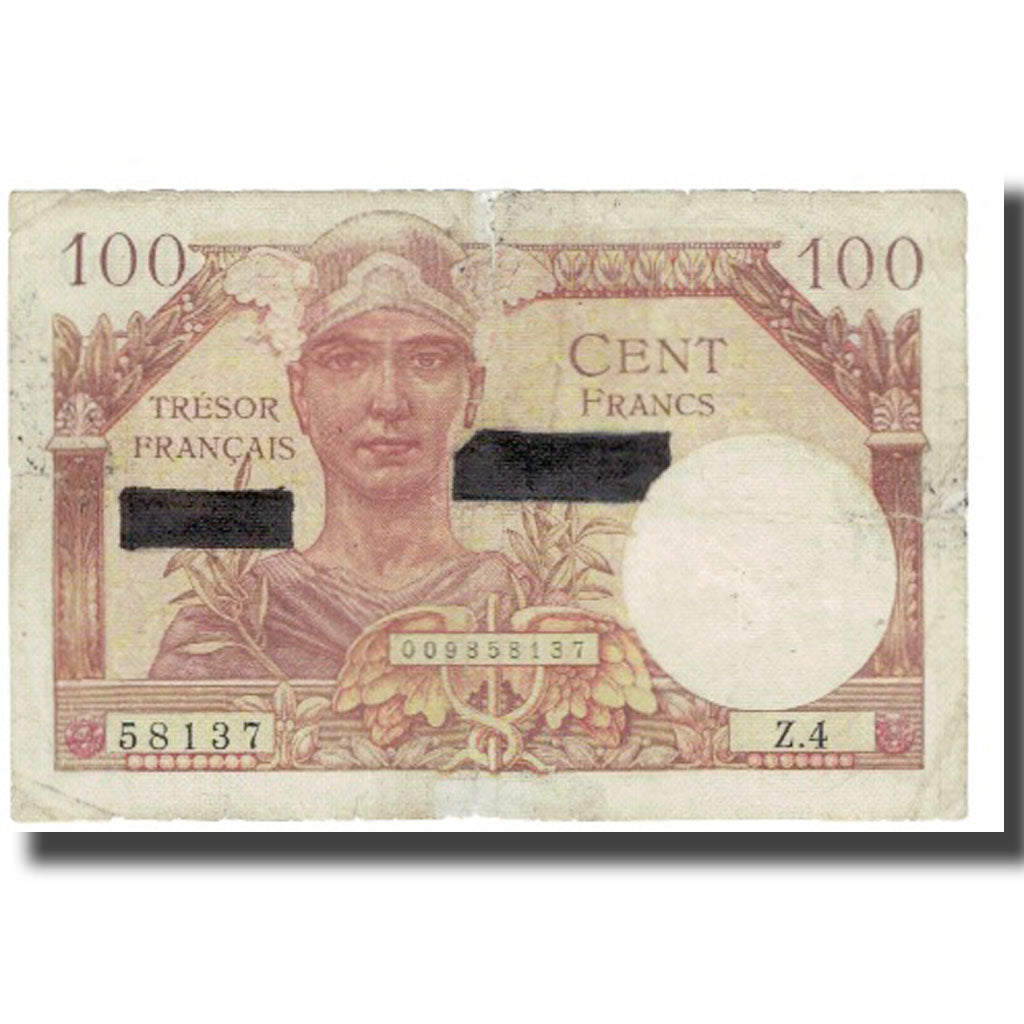 France, 100 Francs, 1947 French Treasury, P. Rousseau and R. Favre-Gilly, FAUSSE