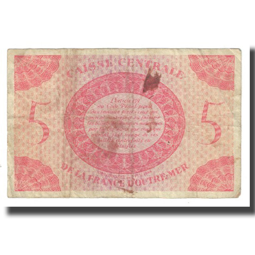 French Equatorial Africa, 5 Francs, VF(20-25), KM:15b