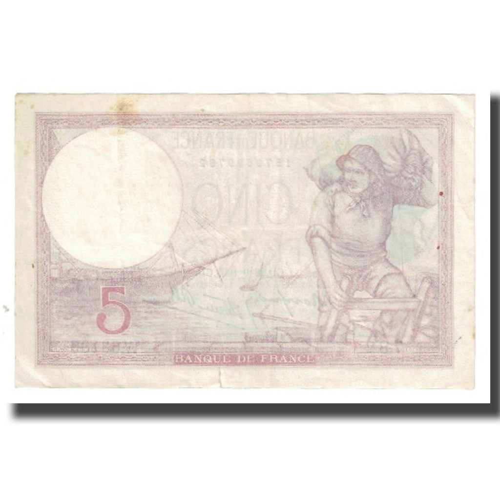 France, 5 Francs, Violet, 1939, P. Rousseau and R. Favre-Gilly, 1939-09-28