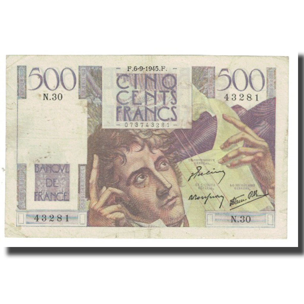 Frankreich, 500 Francs, Chateaubriand, 1945, BELIN ROUSSEAU GARGAM, 1945-09-06