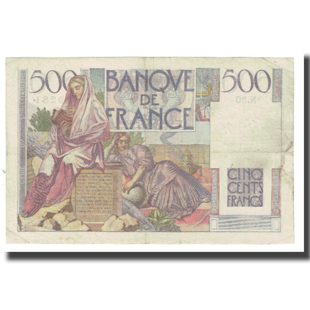Frankreich, 500 Francs, Chateaubriand, 1945, BELIN ROUSSEAU GARGAM, 1945-09-06