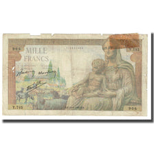 Francia, 1000 Francs, Déesse Déméter, 1942, P. Rousseau and R. Favre-Gilly