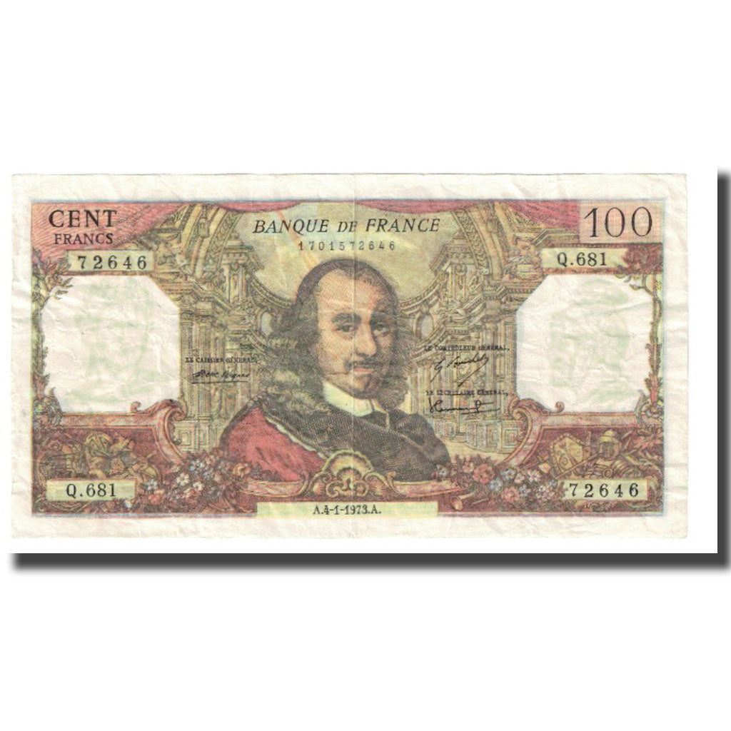 Francia, 100 Francs, Corneille, 1973, 1973-01-04, FAUX, BB