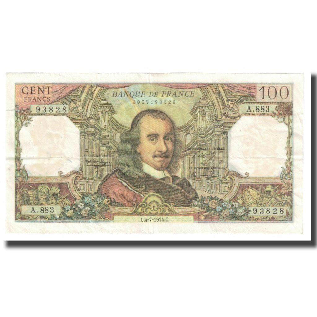 Francia, 100 Francs, Corneille, 1974, 1974-07-04, FAUX, MBC