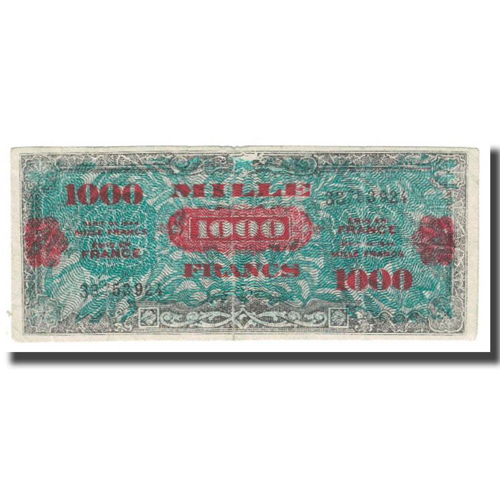 France, 1000 Francs, Flag/France, 1944, P. Rousseau and R. Favre-Gilly, FAUX
