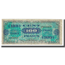 Francja, 100 Francs, Flag/France, 1944, VF(20-25), Fayette:VF25.02, KM:123a