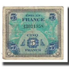 Francia, 5 Francs, Flag/France, 1944, MB, Fayette:VF17.1, KM:115a