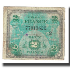 France, 2 Francs, Flag/France, 1944, VF(20-25), Fayette:VF 16.01, KM:114a
