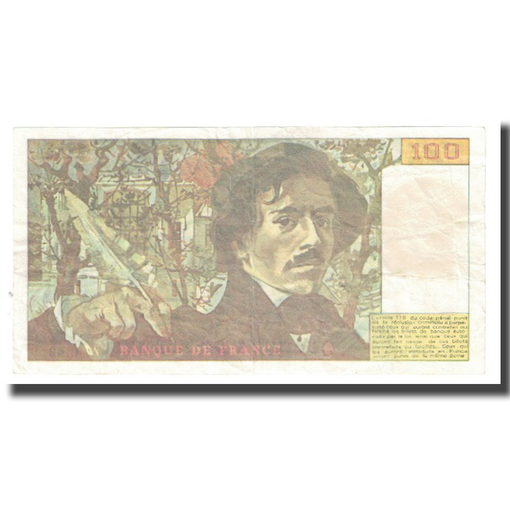 France, 100 Francs, Delacroix, 1983, FAUX, EF(40-45)