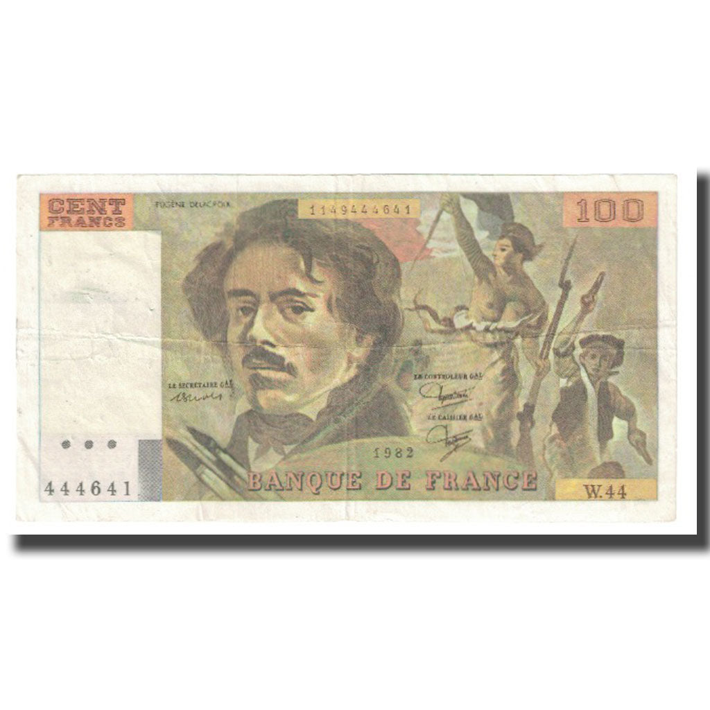 France, 100 Francs, Delacroix, 1982, FAUX, EF(40-45)