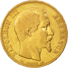 France, Napoleon III, 20 Francs, 1853, Paris,EF(40-45),Gold,KM 781.1,Gadoury1061