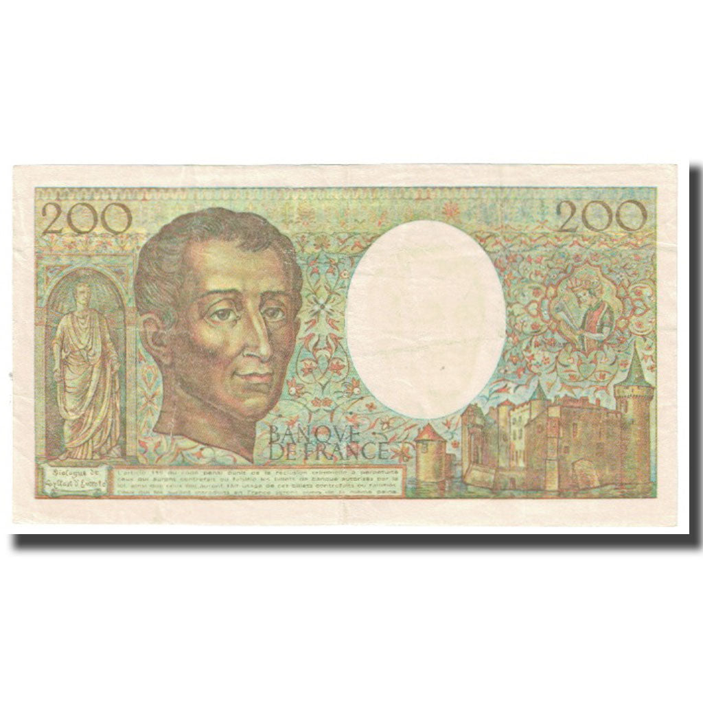 Frankrijk, 200 Francs, Montesquieu, 1981, FAUX, TB