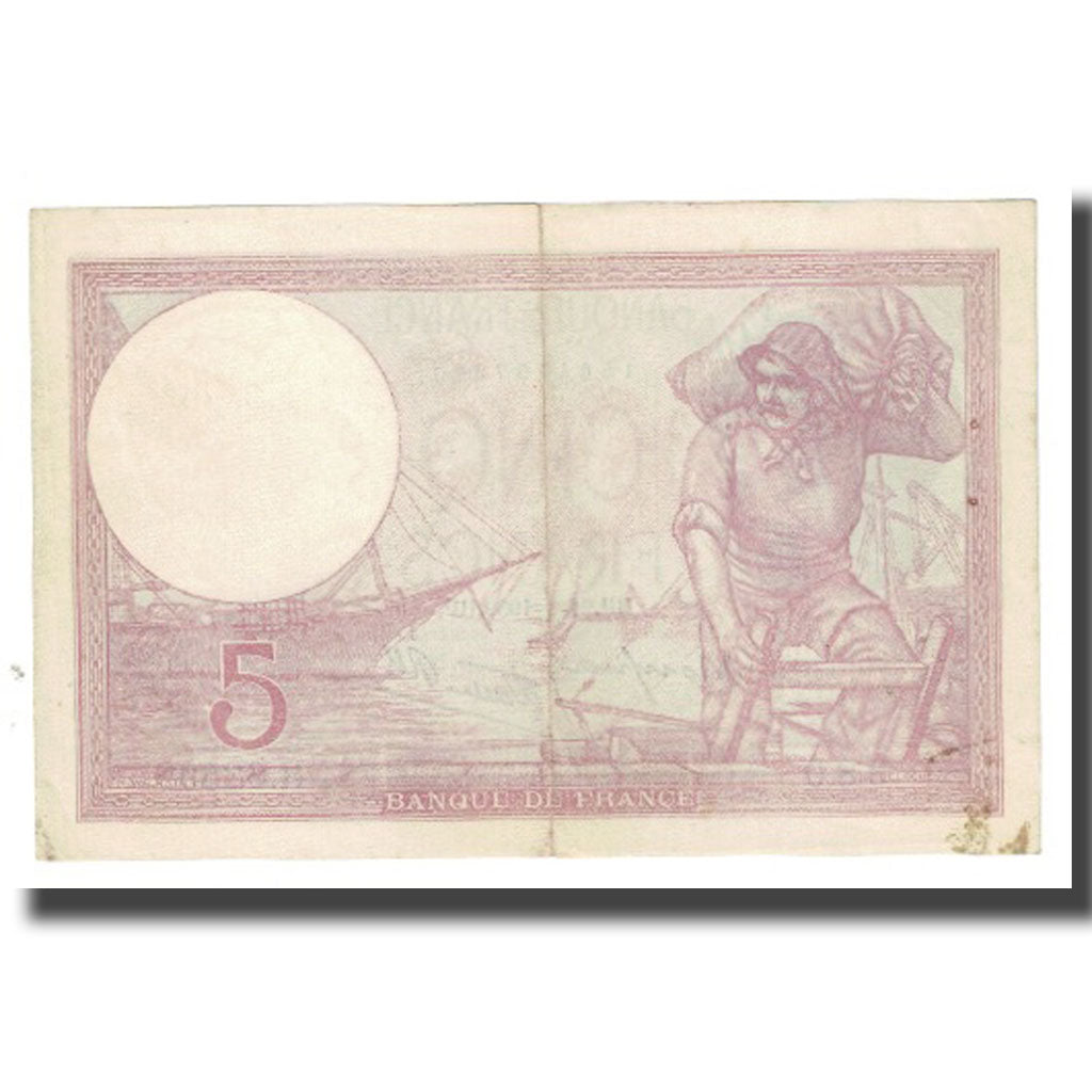France, 5 Francs, Violet, 1939, P. Rousseau and R. Favre-Gilly, 1939-09-21