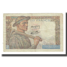 France, 10 Francs, Mineur, 1944, P. Rousseau and R. Favre-Gilly, 1944-01-13