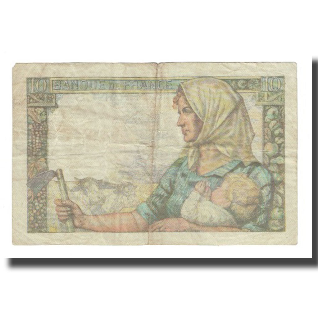 France, 10 Francs, Mineur, 1944, P. Rousseau and R. Favre-Gilly, 1944-01-13