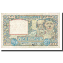 Frankrijk, 20 Francs, Science et Travail, 1941, P. Rousseau and R. Favre-Gilly
