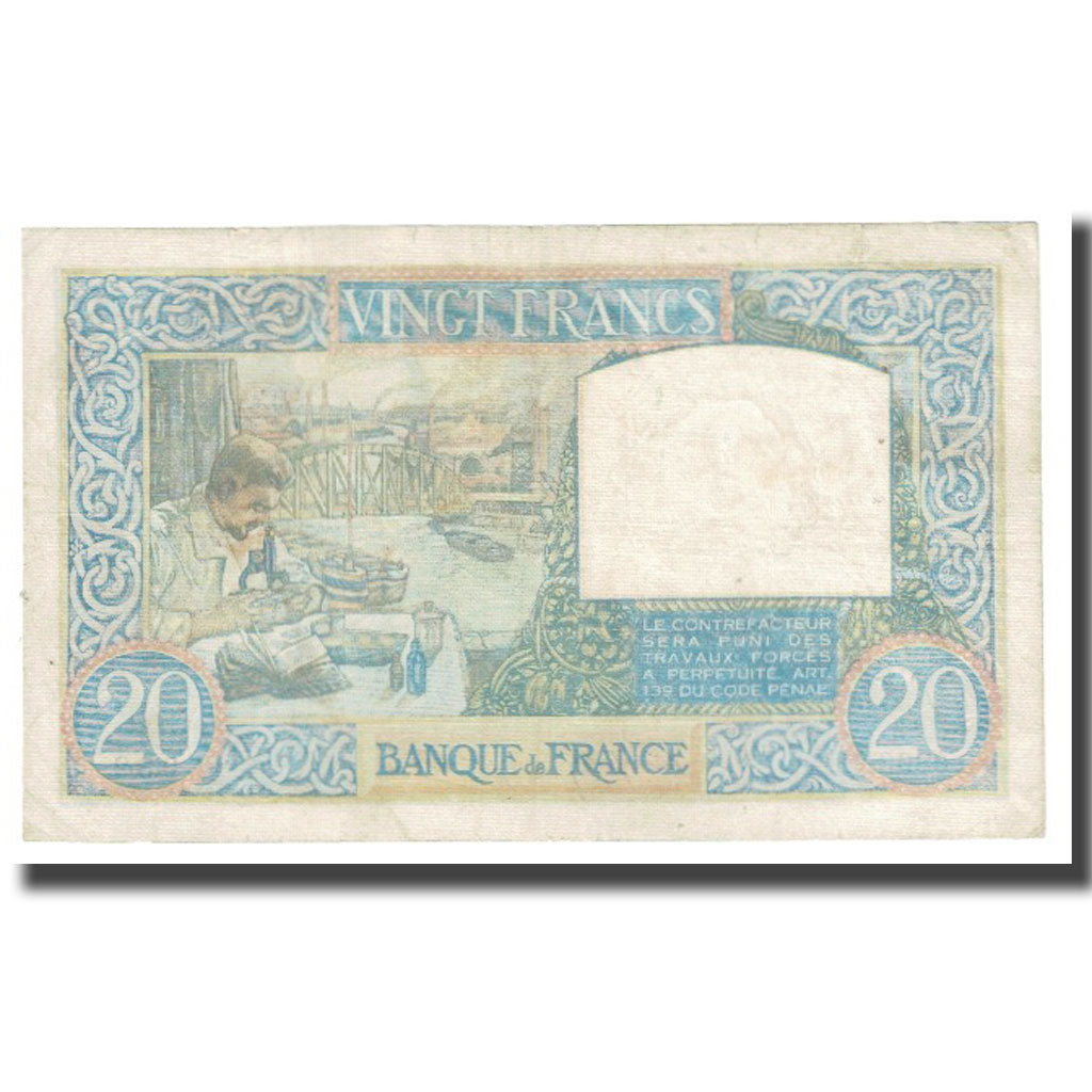 Frankrijk, 20 Francs, Science et Travail, 1941, P. Rousseau and R. Favre-Gilly
