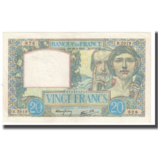 Francia, 20 Francs, Science et Travail, 1941, P. Rousseau and R. Favre-Gilly