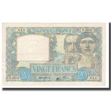 Frankrijk, 20 Francs, Science et Travail, 1940, P. Rousseau and R. Favre-Gilly