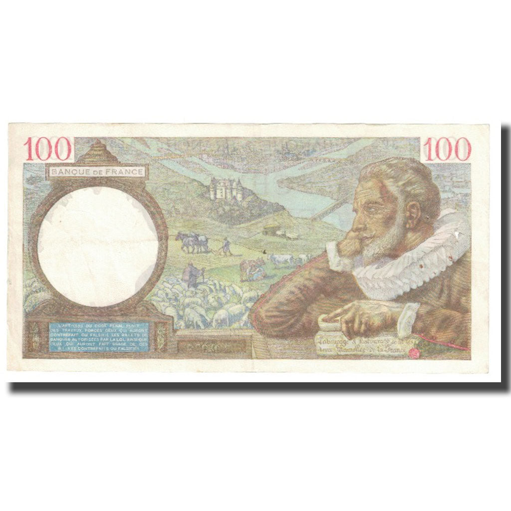 Francia, 100 Francs, Sully, 1941, P. Rousseau and R. Favre-Gilly, 1941-06-05