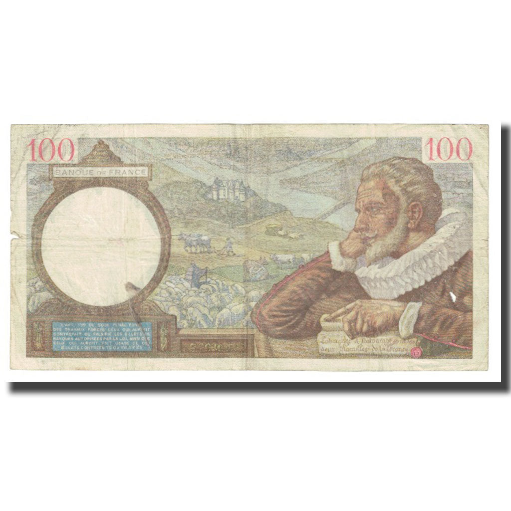 Frankreich, 100 Francs, Sully, 1939, P. Rousseau and R. Favre-Gilly, 1939-09-21