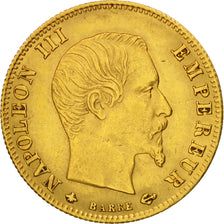 Francia, Napoleon III, Napoléon III, 5 Francs, 1860, Strasbourg, BB+, Oro, K...