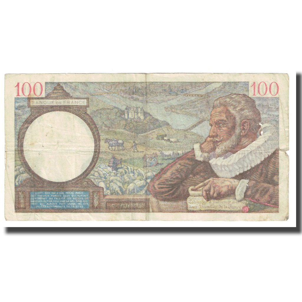 France, 100 Francs, Sully, 1940, P. Rousseau and R. Favre-Gilly, 1940-02-22, TB