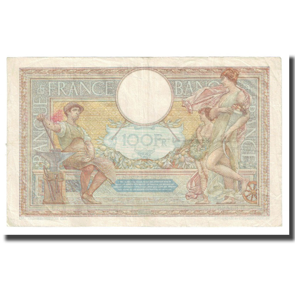 Francia, 100 Francs, Luc Olivier Merson, 1937, P. Rousseau and R. Favre-Gilly