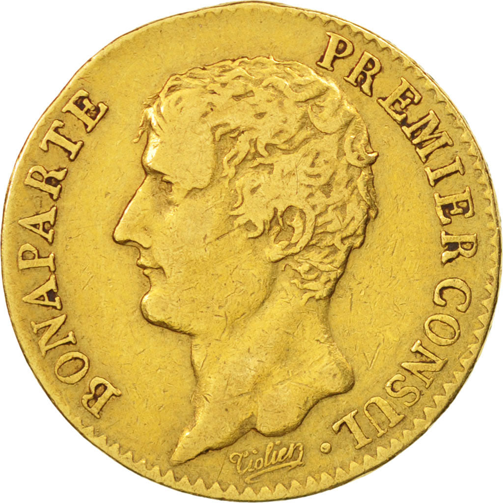 France, Napoléon I, 20 Francs, 1804, Paris, VF(30-35), Gold, KM:651, Gadoury1020