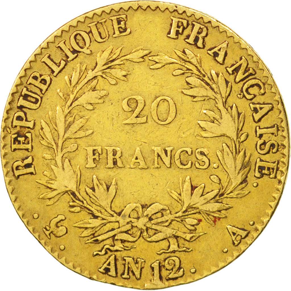 France, Napoléon I, 20 Francs, 1804, Paris, VF(30-35), Gold, KM:651, Gadoury1020