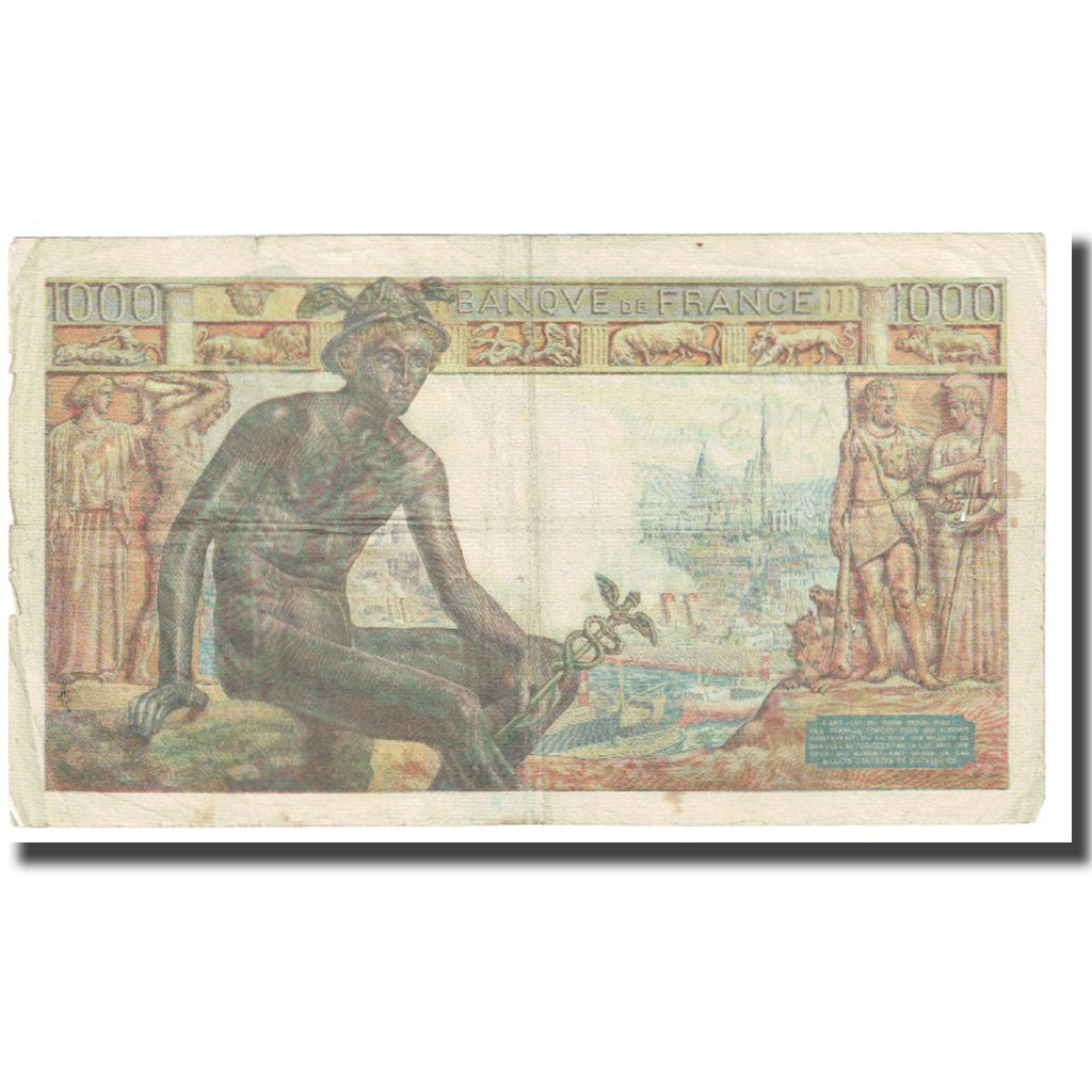 Francia, 1000 Francs, Déesse Déméter, 1943, P. Rousseau and R. Favre-Gilly